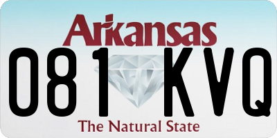 AR license plate 081KVQ