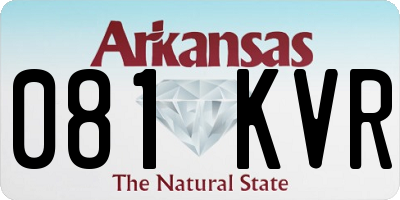 AR license plate 081KVR