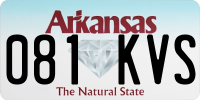 AR license plate 081KVS