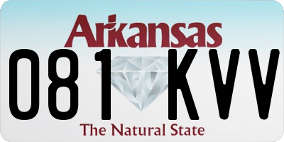 AR license plate 081KVV