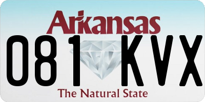 AR license plate 081KVX