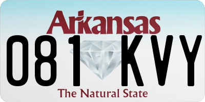 AR license plate 081KVY