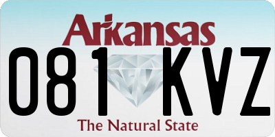 AR license plate 081KVZ
