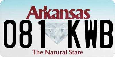 AR license plate 081KWB
