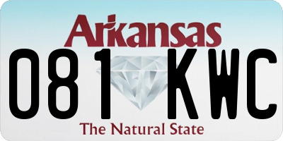 AR license plate 081KWC