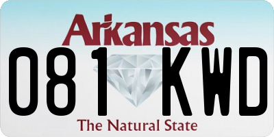 AR license plate 081KWD
