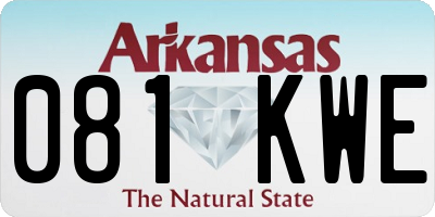 AR license plate 081KWE