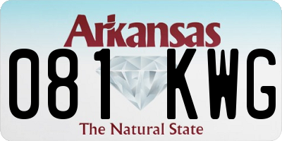 AR license plate 081KWG