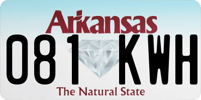 AR license plate 081KWH