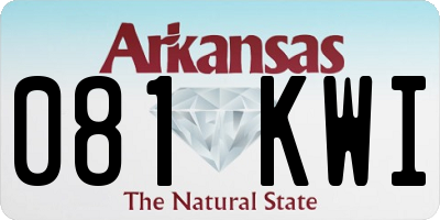 AR license plate 081KWI