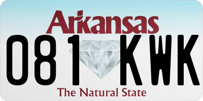 AR license plate 081KWK