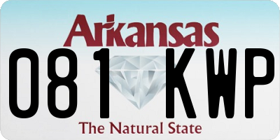 AR license plate 081KWP
