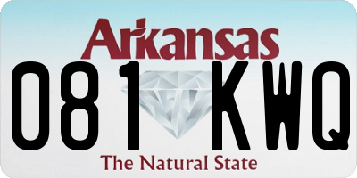 AR license plate 081KWQ