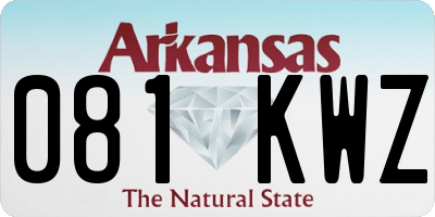AR license plate 081KWZ