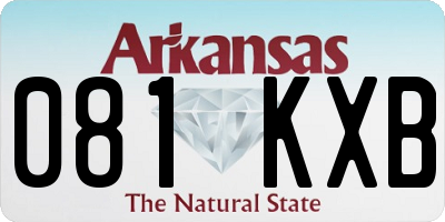 AR license plate 081KXB