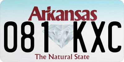 AR license plate 081KXC