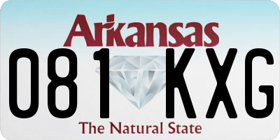 AR license plate 081KXG
