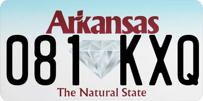 AR license plate 081KXQ