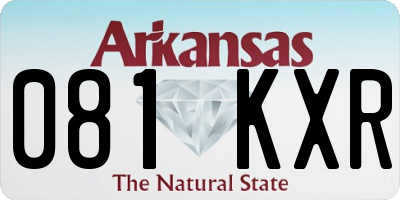 AR license plate 081KXR