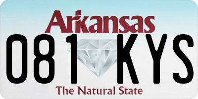 AR license plate 081KYS