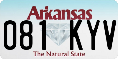 AR license plate 081KYV
