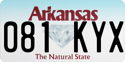 AR license plate 081KYX
