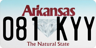 AR license plate 081KYY