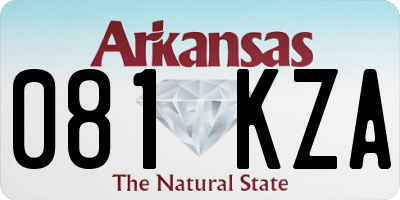 AR license plate 081KZA