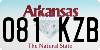 AR license plate 081KZB