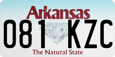 AR license plate 081KZC