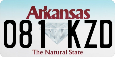 AR license plate 081KZD