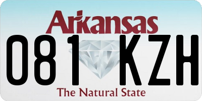 AR license plate 081KZH