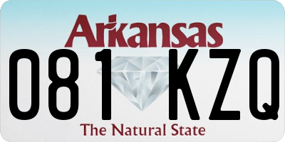 AR license plate 081KZQ