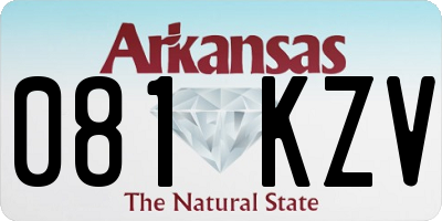 AR license plate 081KZV