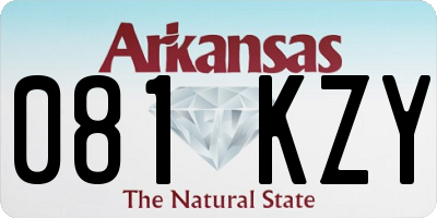 AR license plate 081KZY
