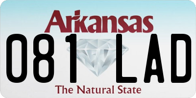 AR license plate 081LAD