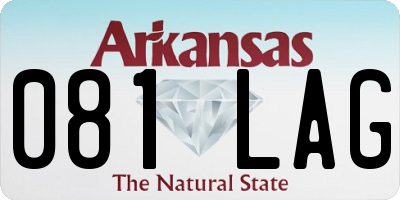 AR license plate 081LAG