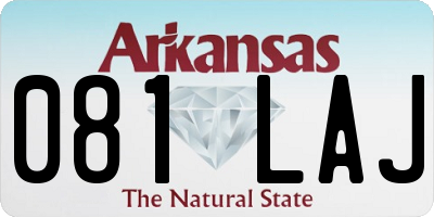 AR license plate 081LAJ