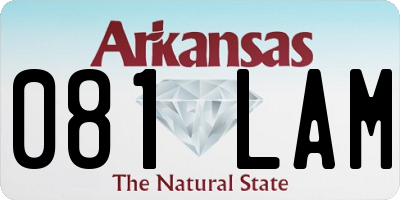 AR license plate 081LAM