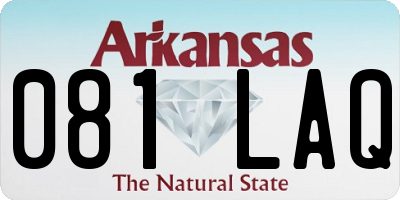 AR license plate 081LAQ