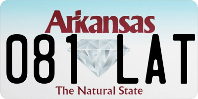 AR license plate 081LAT