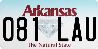 AR license plate 081LAU