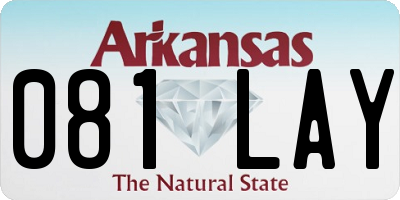 AR license plate 081LAY