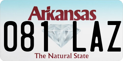 AR license plate 081LAZ