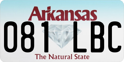 AR license plate 081LBC