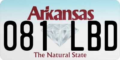 AR license plate 081LBD