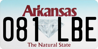 AR license plate 081LBE
