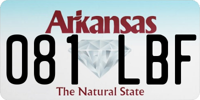 AR license plate 081LBF