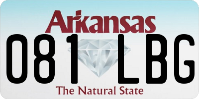 AR license plate 081LBG
