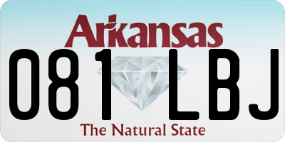 AR license plate 081LBJ